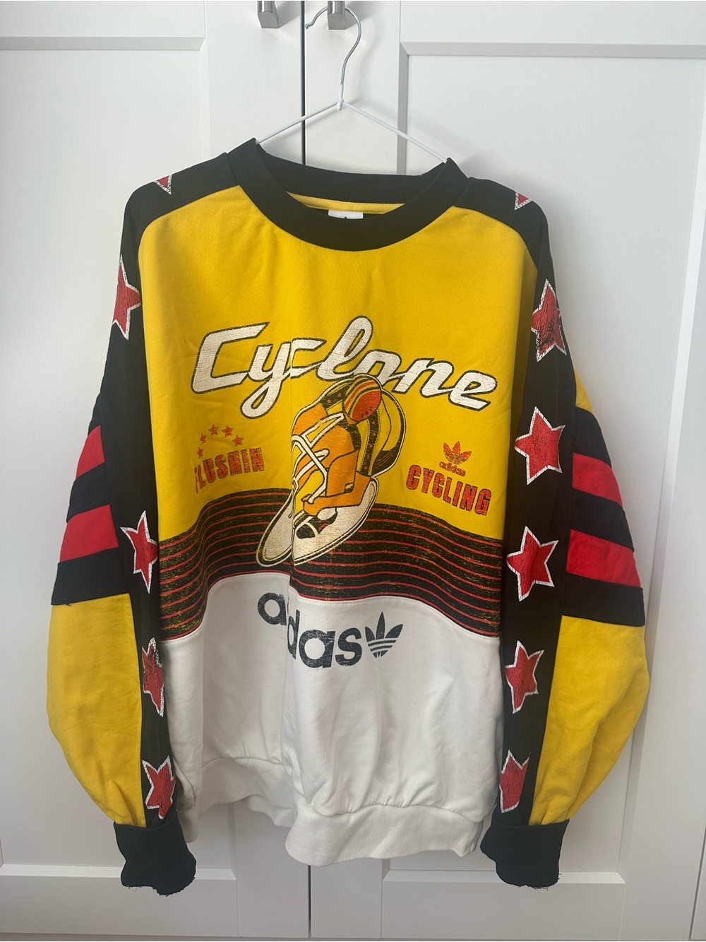 Adidas Vintage Cyclone Graphic Cycling Crewneck Sweatshirt